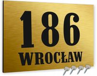 Tabliczka adresowa numer na dom ALUMINIUM ZŁOTY