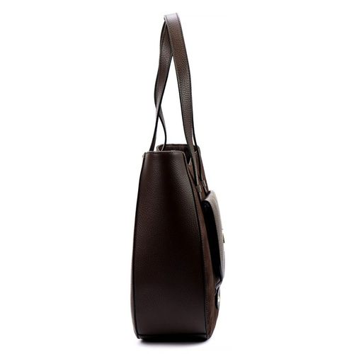 Torebka skórzana zamszowa A4 Gregorio shopper klasyczna 1729 ciemny brąz na Arena.pl