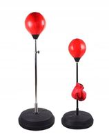 Bokserski zestaw do ćwiczeń pionowy gruszka 122-147cm + rękawice do