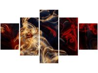 75CM 120 OBRAZ 5 ELEM POMARAŃCZOWE YCIE ŚCIENNY DRUK