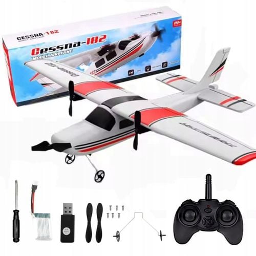 SAMOLOT ZDALNIE STEROWANY LATAJĄCY SZYBOWIEC RC MODEL CESSNA 182 PILOT 2,4 na Arena.pl