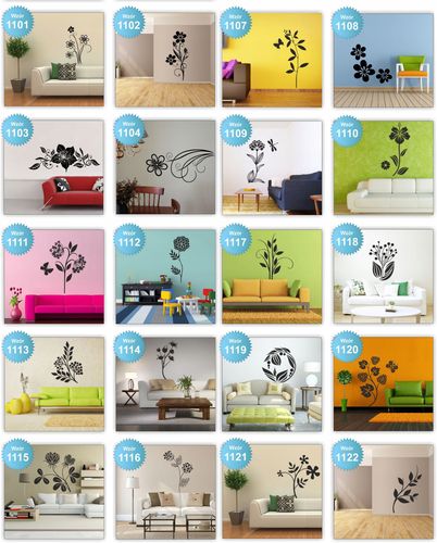 NAKLEJKI ścienne NAKLEJKA kwiaty floral ŚCIANĘ 120 na Arena.pl