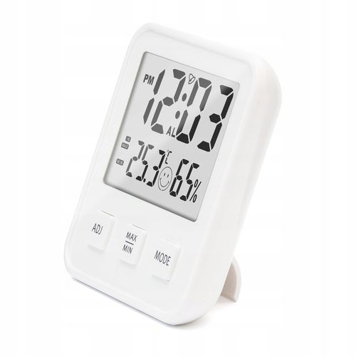 STACJA POGODY TERMOMETR HIGROMETR ZEGAREK ALARM CZUJNIK NA MAGNES na Arena.pl