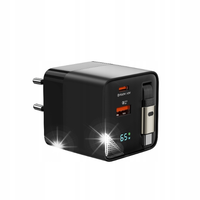 ProRock szybka ładowarka USB 65W ze zwijanym kablem wtyczka EU