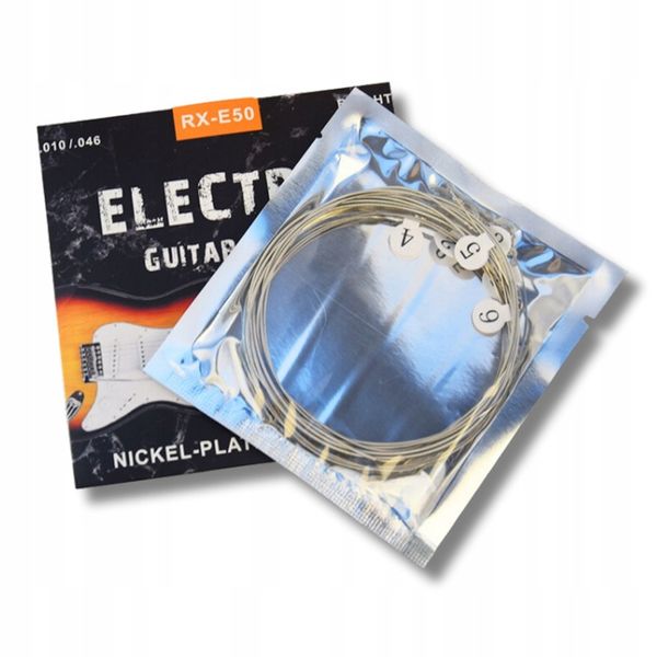 PROFESJONALNE STRUNY DO GITARY ELEKTRYCZNEJ NIKLOWANE THE ROSE RX-E50 zdjęcie 4