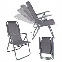 Fotel Krzesło Turystyczne Kempingowe Plażowe Składane z Podłokietnikami