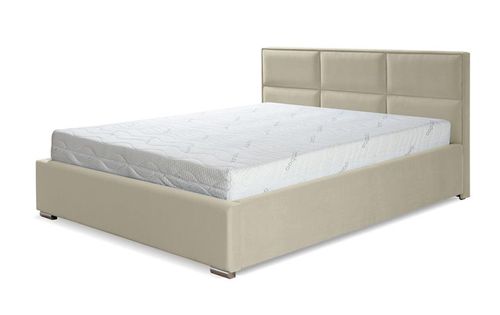 Łóżko tapicerowane z stelażem IMBIR jasny beż 180x200 na Arena.pl