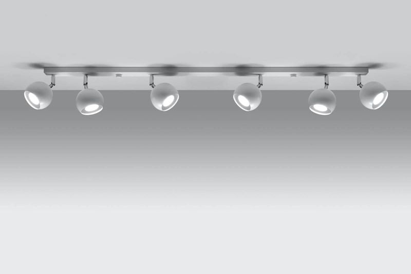 LAMPA sufitowa SL.0442 regulowana OPRAWA listwa SPOT reflektorki kule balls białe zdjęcie 3