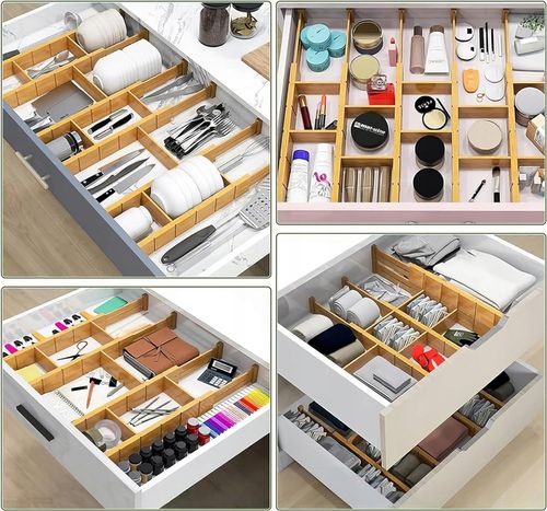 4x BAMBUSOWY ORGANIZER DO SZUFLADY SEPARATOR PRZEGRÓDKA Z 9 na Arena.pl