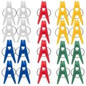 KADAX Klamerki Do Prania Spinacze Na Bieliznę Żabki Kolorowe Okrągłe 20szt