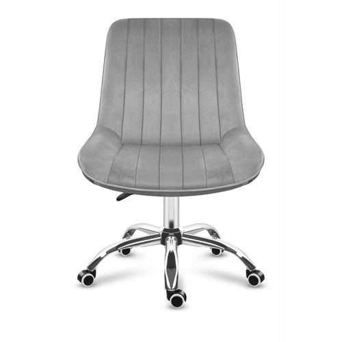Fotel biurowy obrotowy MARK ADLER szary welurowy tapicerowany do na Arena.pl