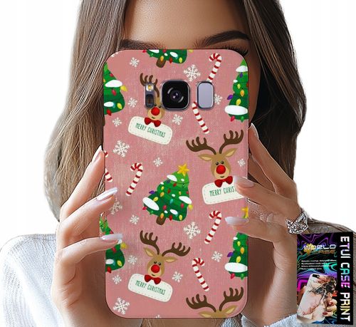 ETUI DO SAMSUNG GALAXY S8 - ŚWIĄTECZNE RENIFERY CHOINKI LASKA WZORY na Arena.pl