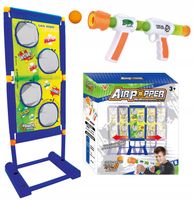 Ruchoma Tarcza + Pistolet Piłeczki Zabawka Gra Zręcznościowa Dla Dzieci