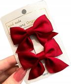 Kokarda zestaw 2szt Spinka do włosów dziecięca  F77_Czerwony