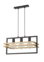 Wisząca lampa do salonu Merci czarna złota industrial