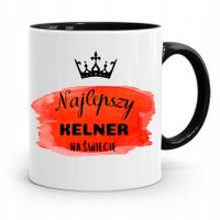 Dla Kelnera Kubek Czarny Najlepszy Na Świecie Z Nadrukiem Ze Zdjęciem