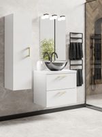 ZESTAW MEBLI ŁAZIENKOWYCH LUNA 80 + SŁUPEK (GOLD) + EC