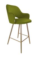 Hoker krzesło barowe Milano podstawa złota BL75