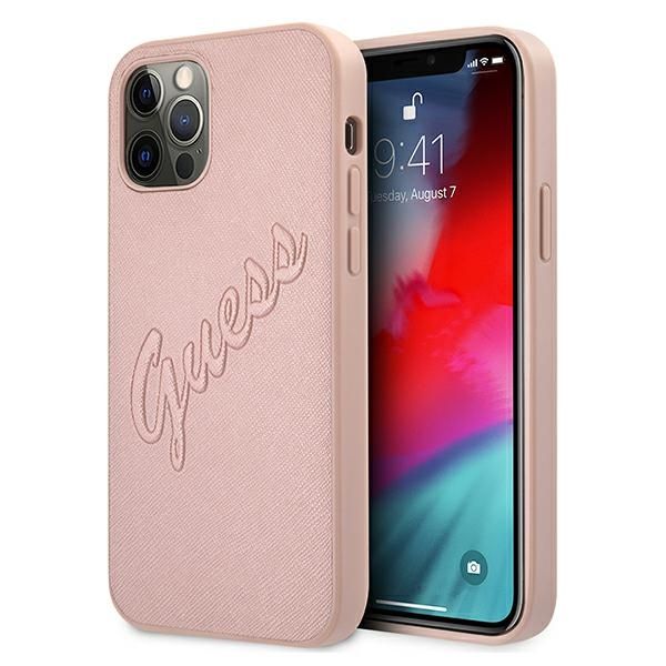 Etui Guess do iPhone 12 Pro Max, Różowy zdjęcie 1