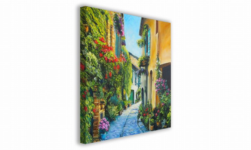 OBRAZ NA PŁÓTNIE 063 Miejska alejka 70x70cm zdjęcie 1