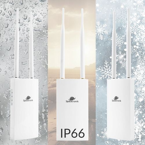 Zewnętrzny Access Point 300Mbps IP66 PoE 4w1 Punkt Dostępu Spacetronik na Arena.pl