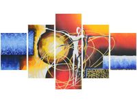 75CM 120 OBRAZ 5 ELEM TAŃCZĄCE POSTACIE ŚCIENNY DRUK