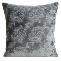 Welwetowa poszewka dekoracyjna z nadrukiem Veltet 45X45 grafitowa