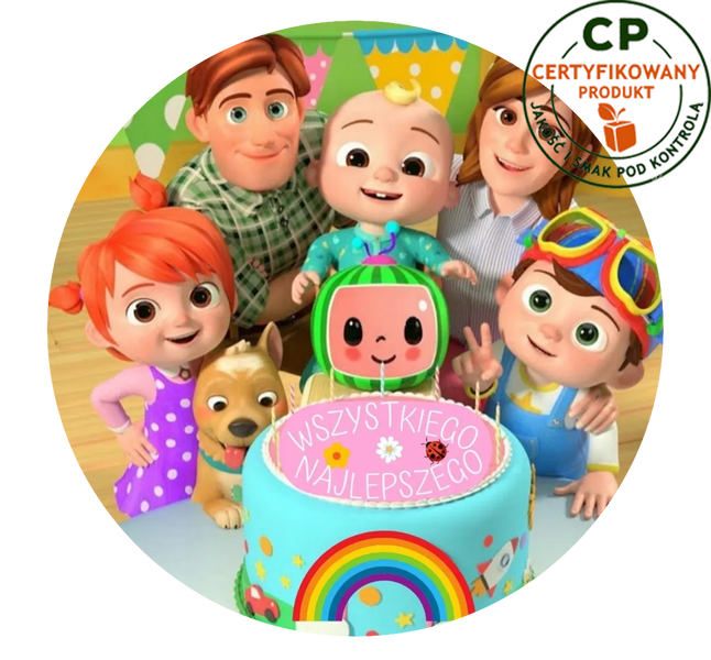 Opłatek na tort Cocomelon zdjęcie 1