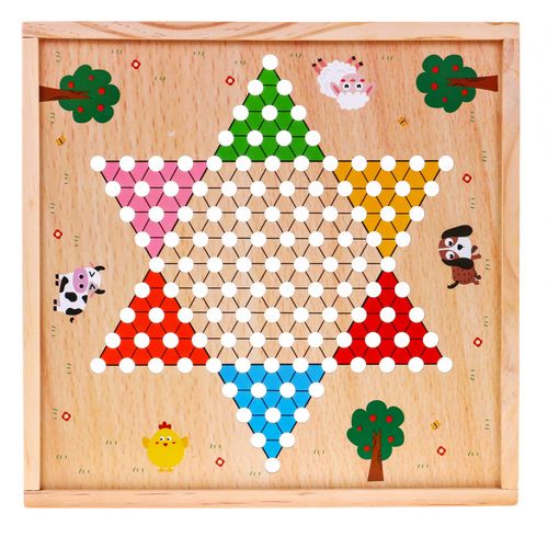 Drewniany Zestaw Gier Planszowych 6W1 Dla Dzieci Trylma Węże I Drabiny na Arena.pl