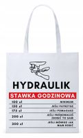Dla Hydraulika Prezent Torba Eco Biała Shopper Z Nadrukiem Ze Zdjęciem