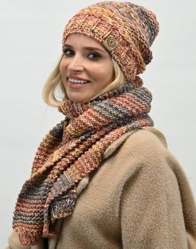 Wełniany Komplet Kobiecy na Zimę Gruby Ciepły Wz4 na Arena.pl