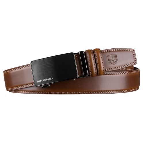 pasek męski z automatyczną klamrą wykonany ze skóry naturalnej na Arena.pl