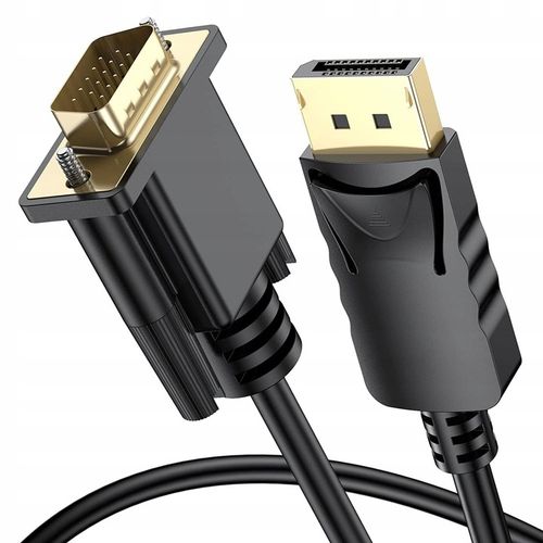 Przejściówka Kabel Adapter DisplayPort DP do VGA 2 m 1080 full HD 2m na Arena.pl
