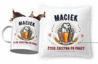 Zestaw Dla Maćka Poduszka + Kubek Na Prezent Z Nadrukiem Ze Zdjęciem