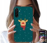 ETUI DO SAMSUNG GALAXY A26 5G - RENIFER NA ZIELONYM TLE ŚWIĄTECZNE WZORY