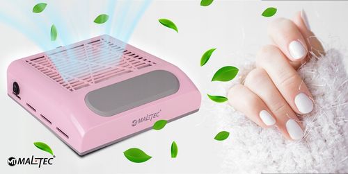 POCHŁANIACZ PYŁU DO PAZNOKCI BEZWORKOWY KASETOWY FILTR 80W RÓŻOWY na Arena.pl