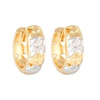 Kolczyki pozłacane z wyrytym wzorkiem Xuping