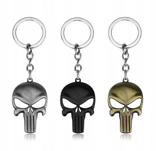 Breloczek GOLD Punisher Revenge Zemsta Czaszka Mściciel Gadżet do kluczy na Arena.pl