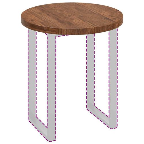 Blat stołu Inny ciemnobrązowy Ø 70 x 4 cm Solidne drewno dębowe na Arena.pl