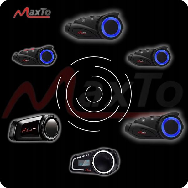 INTERKOM MOTOCYKLOWY BLUTOOTH MAXTO M2 POLSKI LEKTOR zdjęcie 3
