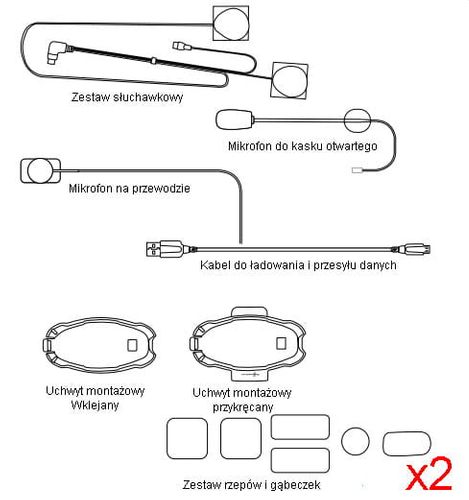 INTERPHONE ACTIVE Interkom motocyklowy [2-pak] na Arena.pl