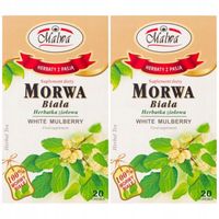 Malwa Suplement diety herbatka ziołowa morwa biała 40 g (20 x 2 g) x 2