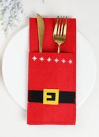 etui filcowe na sztućce czerwone bożonarodzeniowe 22,5x10 cm  nt1434