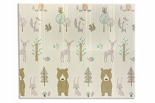 MATA PIANKOWA EDUKACYJNA SKŁADANA DLA DZIECI DUŻA MISIE BALONY 180x200 na Arena.pl