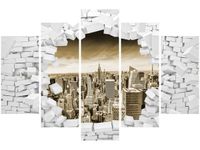 OBRAZ CITY VIEW CEGŁA KAMIENIE WIDOK