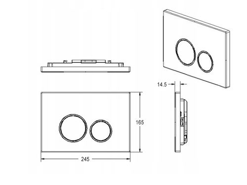 Przycisk spłukujący Dopio chrom do stelaża GEBERIT Delta Duofix Basic UP100 na Arena.pl