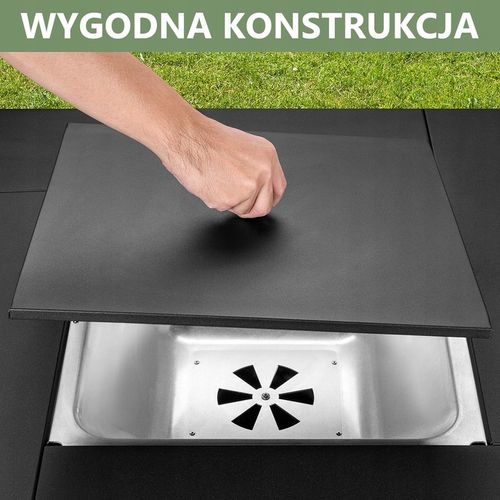 Grill Palenisko Węglowe Do Ogrodu Stół Ultranatura Ambiente Cube Czarny na Arena.pl