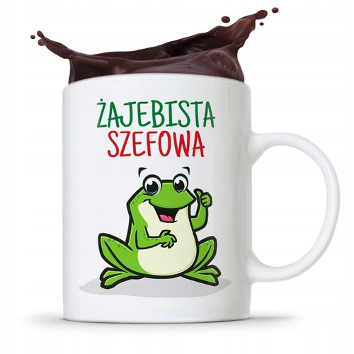 Kubek Prezent Dla Szefowej Żajebista Szefowa Z Nadrukiem Ze Zdjęciem na Arena.pl