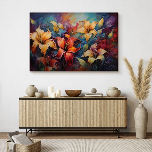 Obraz Do Sypialni Tropikalne Kwiaty Natura Rośliny Abstrakcja 90cm x 60cm na Arena.pl