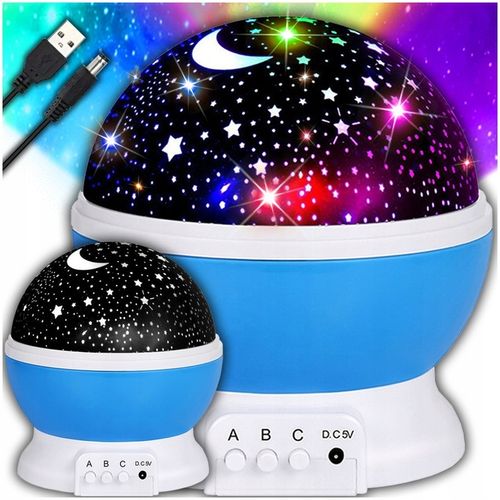 PROJEKTOR GWIAZD KSIĘŻYCA NIEBA OBROTOWY LAMPKA NOCNA RZUTNIK DLA DZIECKA na Arena.pl